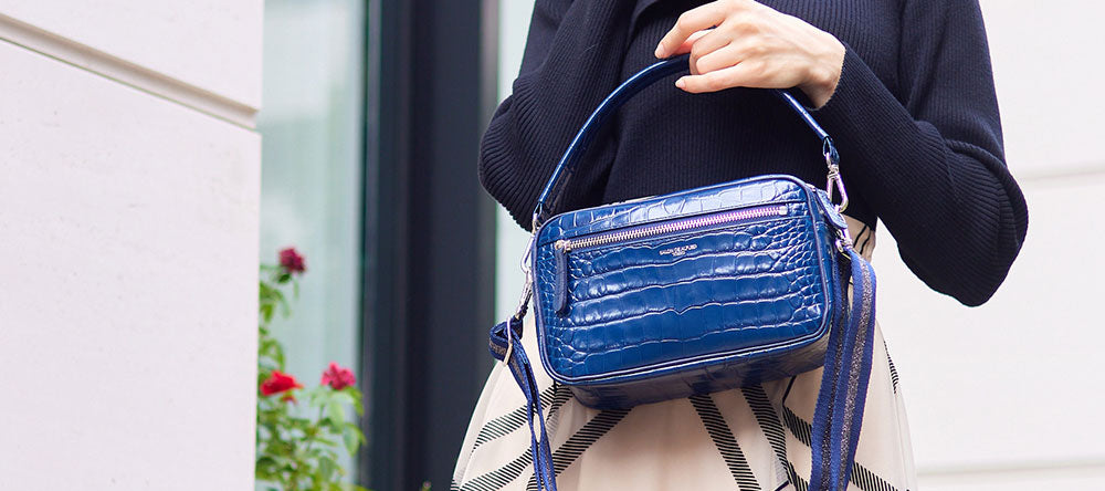 イタリアンクロコ型押しレザー