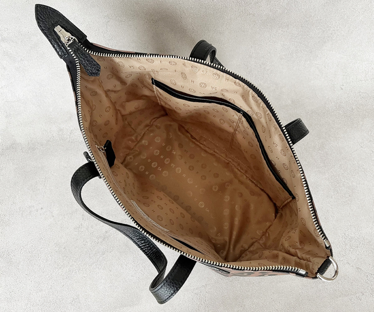 サックドプロムナード ZIP付き トートバッグ PMサイズ ヴィーガン素材ver. 1825-leo