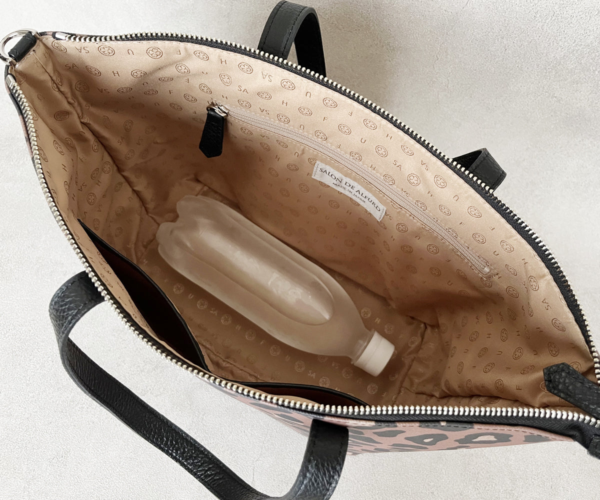 サックドプロムナード ZIP付き トートバッグ PMサイズ ヴィーガン素材ver. 1825-leo