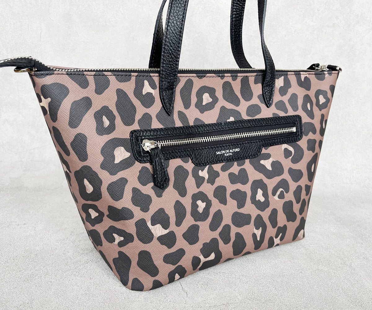 サックドプロムナード ZIP付き トートバッグ PMサイズ ヴィーガン素材ver. 1825-leo