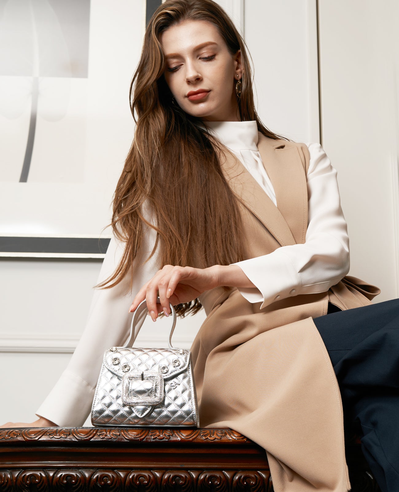 テネラ 2WAY フラップ ミニハンドバッグ 1861