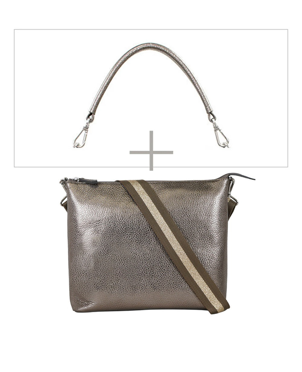 レザーハンドル付き ホリゾンタルポシェット Mサイズ<スマイルなしVer.> 1413-set