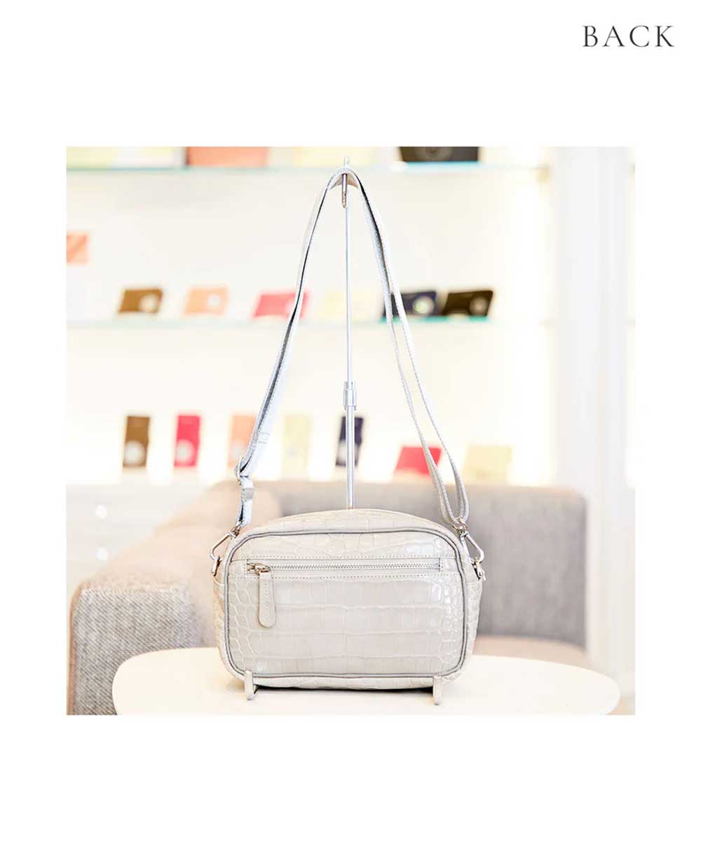 スクエアポシェット ボディバッグ イタリアンクロコ型押しVer. 1575-ic