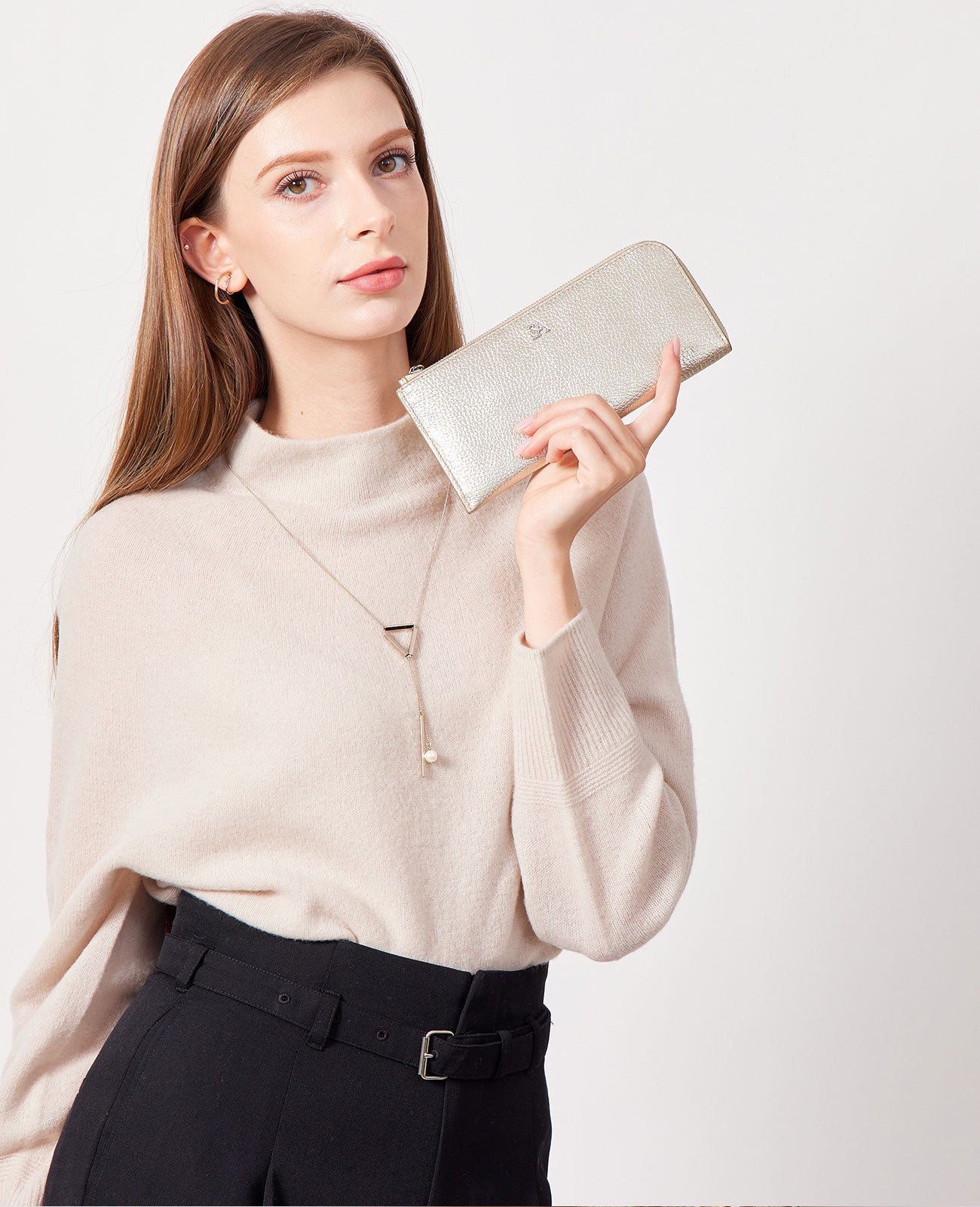 L字ファスナー 長財布 SAロゴ入り 1820-sa