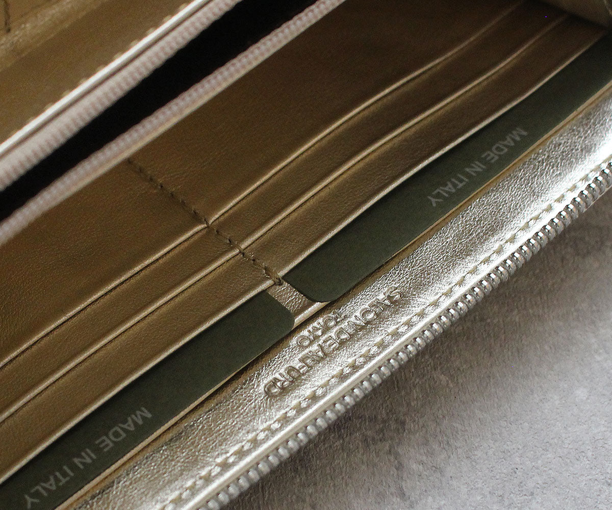 アンジェリーナ長財布 パイソンレザー クリスタル付 SAロゴ 1900-cr