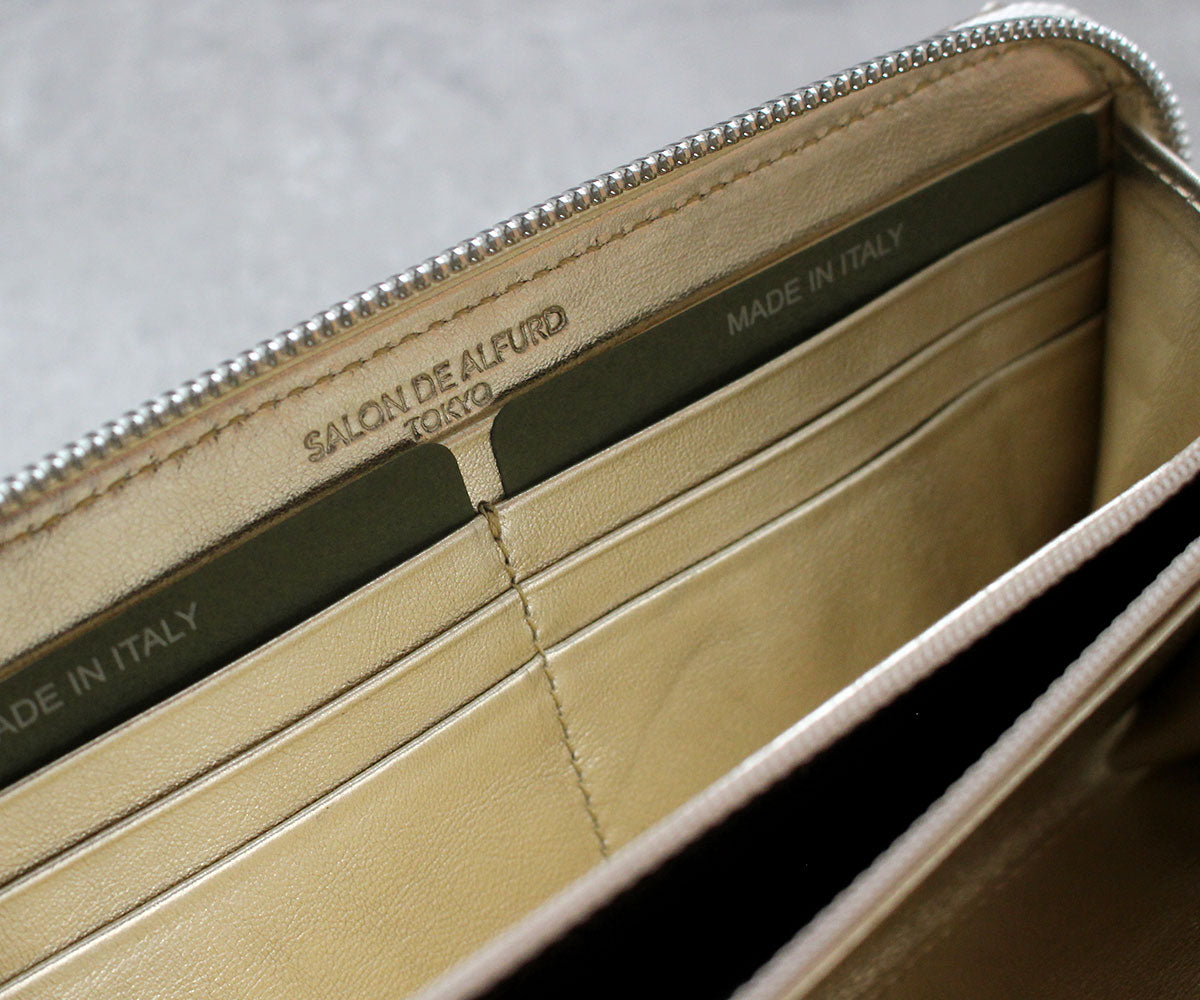 アンジェリーナ長財布 パイソンレザー クリスタル付 SAロゴ 1900-cr