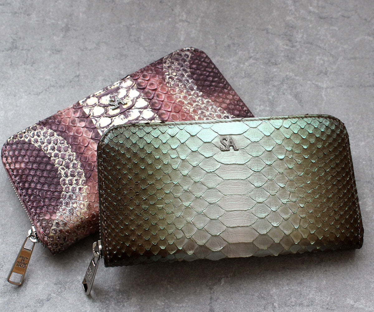 アンジェリーナ長財布 パイソンレザー SAロゴ 1900