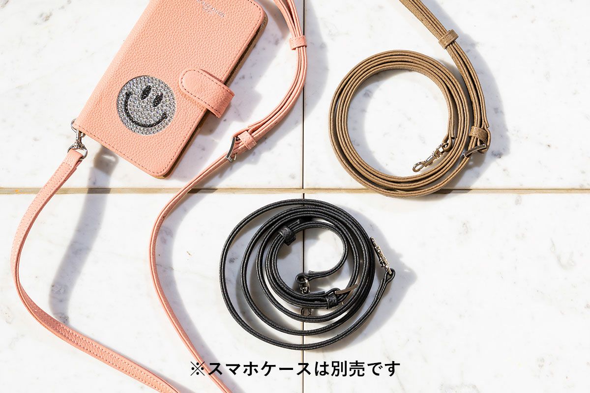 レザーショルダーストラップ アジャスター付 スペインカーフレザーVer. スマホショルダー 1560-sc