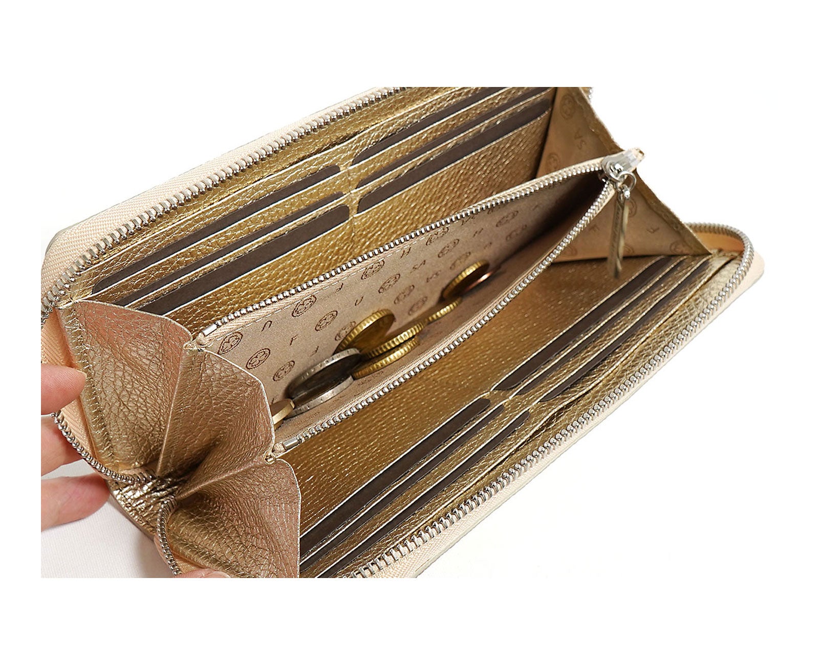 スマイル ラウンドファスナー長財布 0711-sw