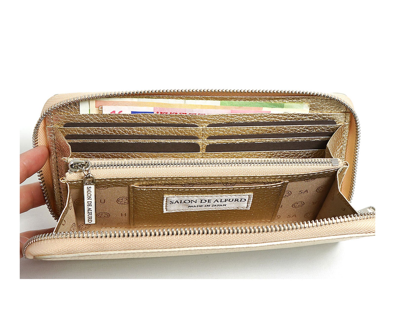 スマイル ラウンドファスナー長財布 0711-sw