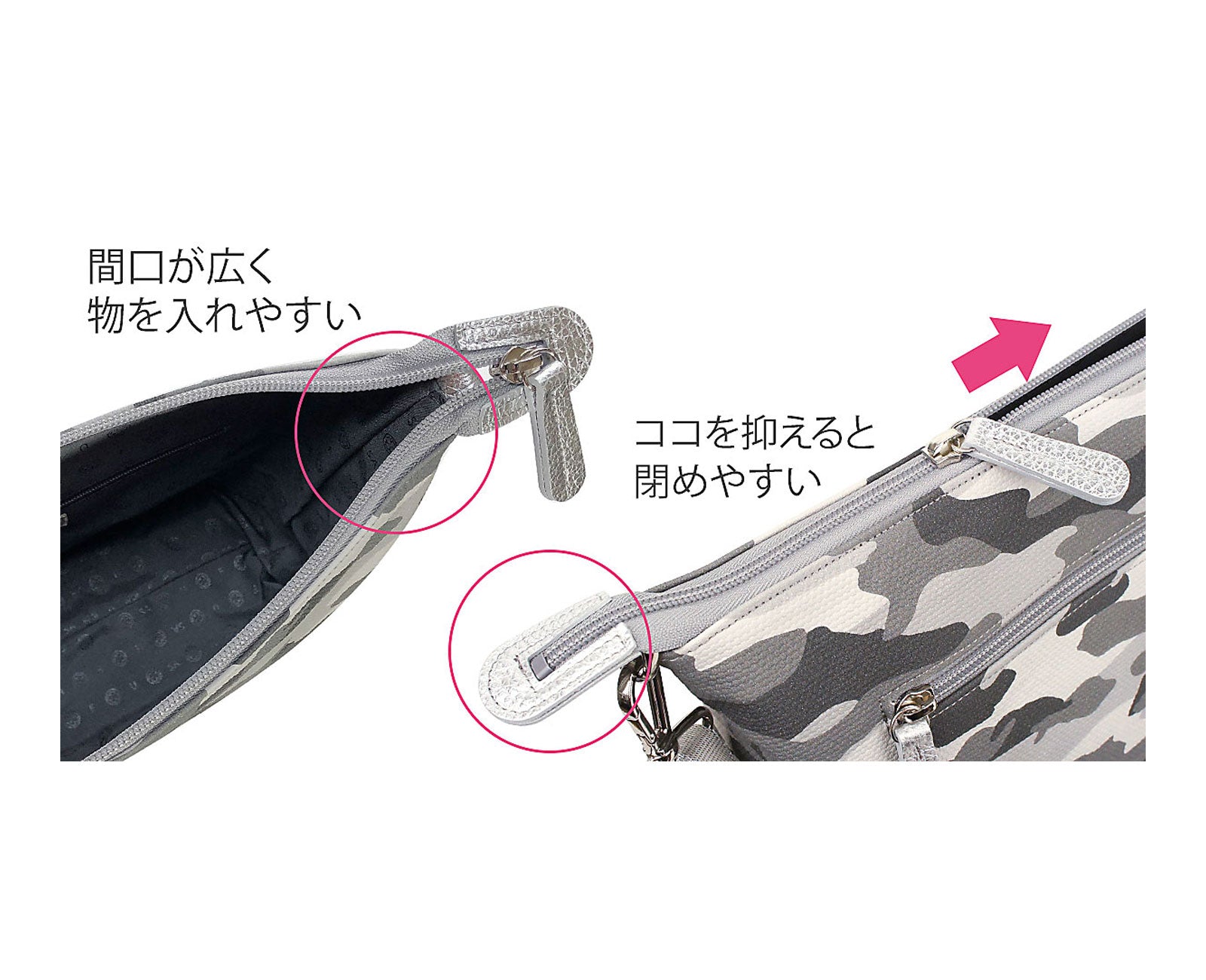 スマイル ホリゾンタルポシェット Mサイズ PVCカモフラVer. 1331-cam