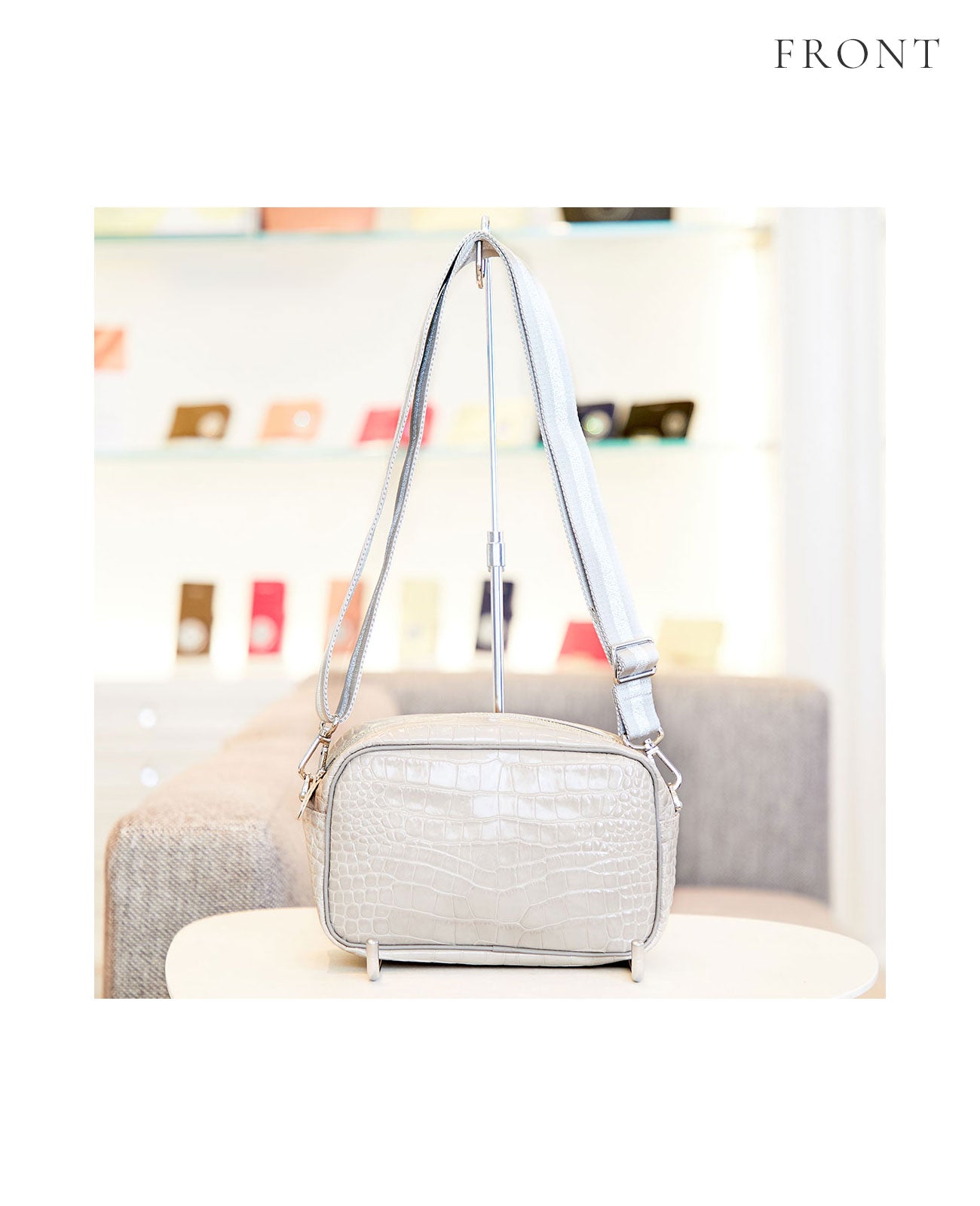 スクエアポシェット ボディバッグ イタリアンクロコ型押しVer. 1575-ic