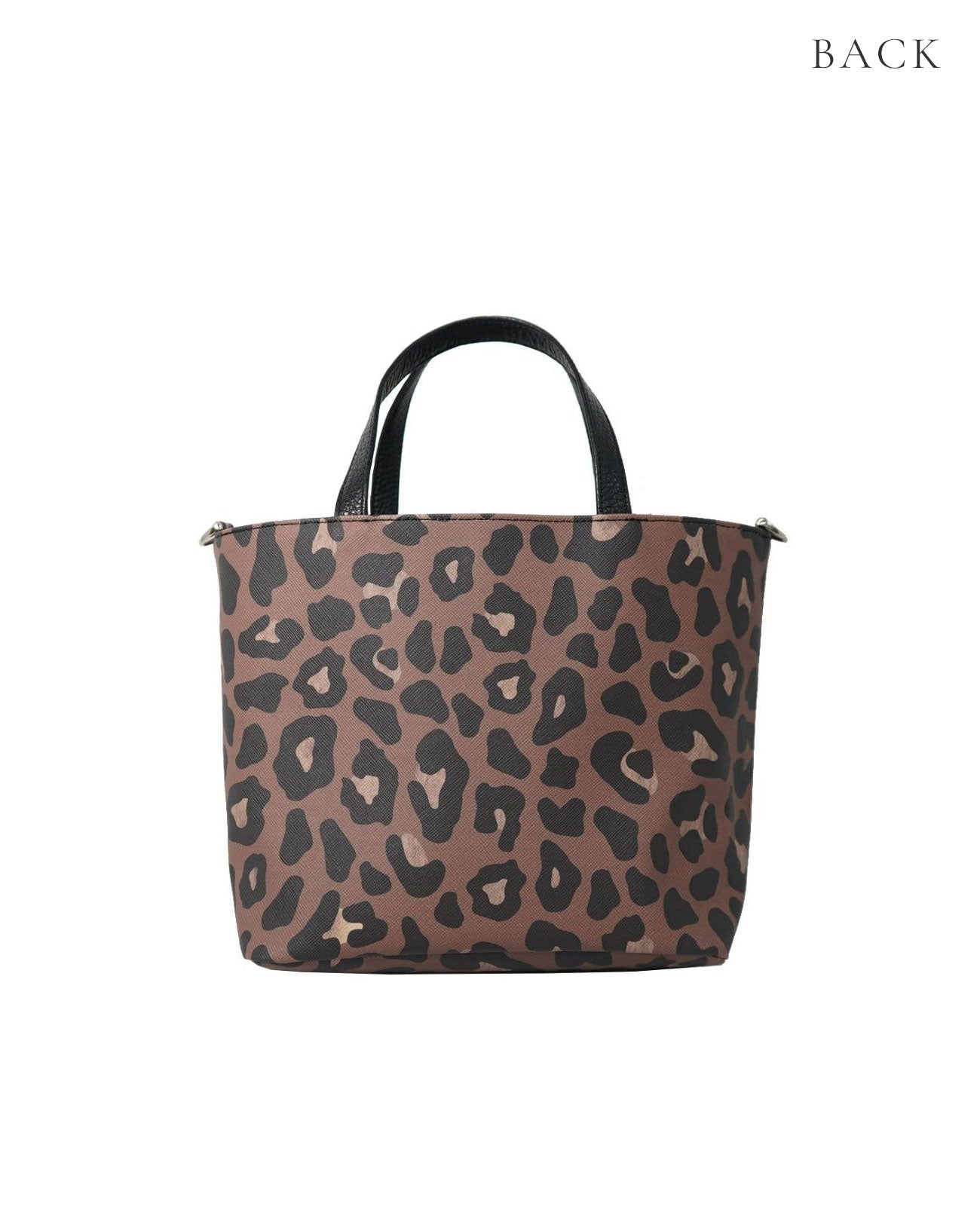 サックドプロムナード レオパード柄 ヴィーガンレザー トートバッグ SSサイズ 1599-leo