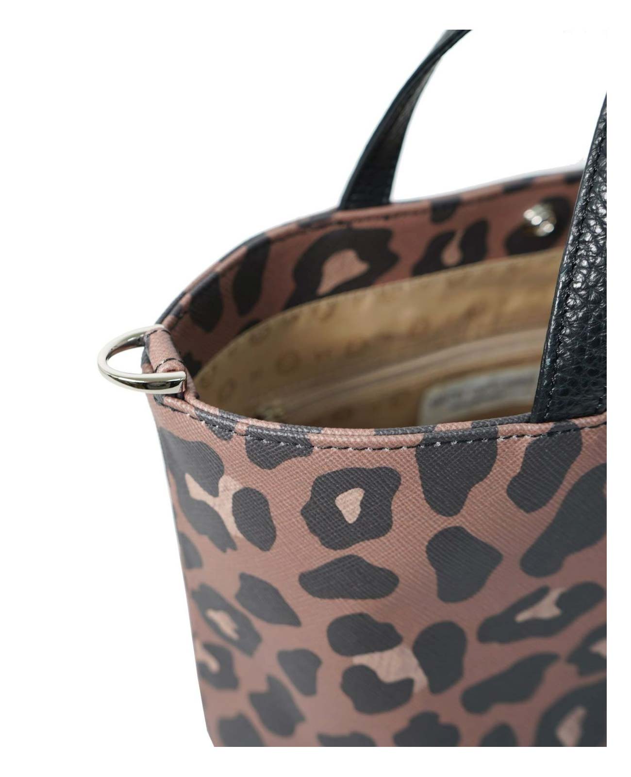 サックドプロムナード レオパード柄 ヴィーガンレザー トートバッグ SSサイズ 1599-leo