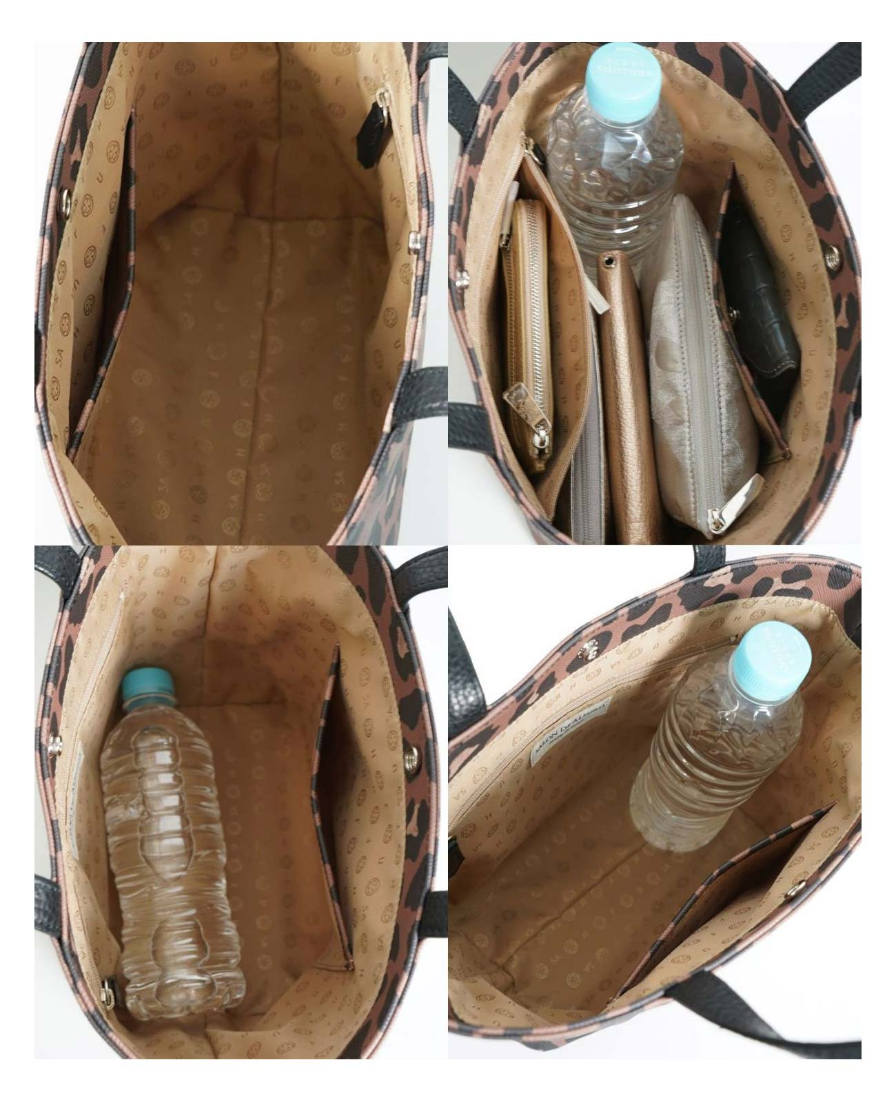 サックドプロムナード レオパード柄 ヴィーガンレザー トートバッグ SSサイズ 1599-leo