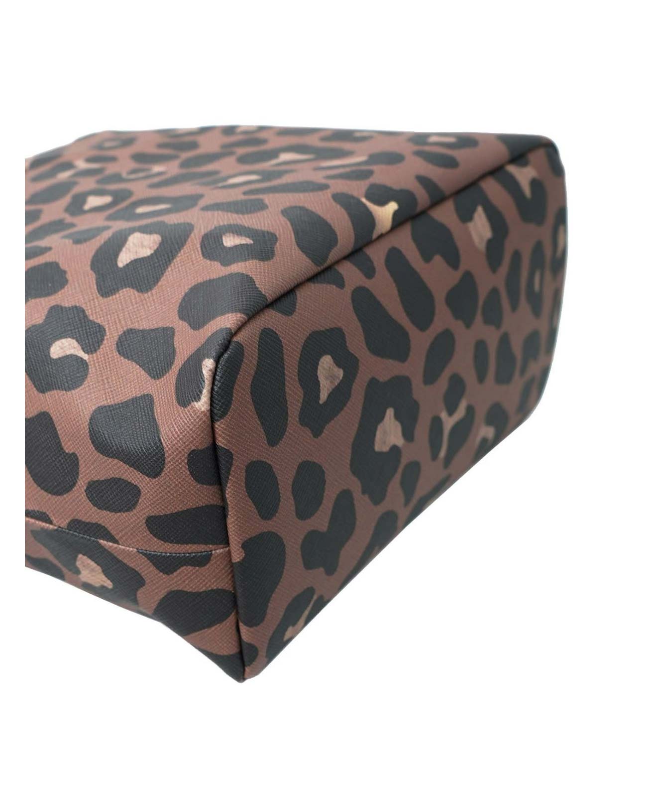 サックドプロムナード レオパード柄 ヴィーガンレザー トートバッグ SSサイズ 1599-leo