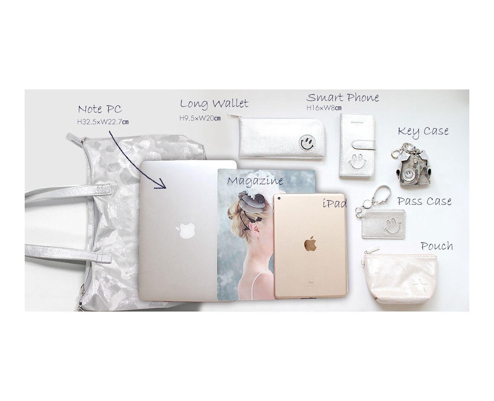 スマイル グリッターカモフラ フランチェスカ トートバッグ 1623