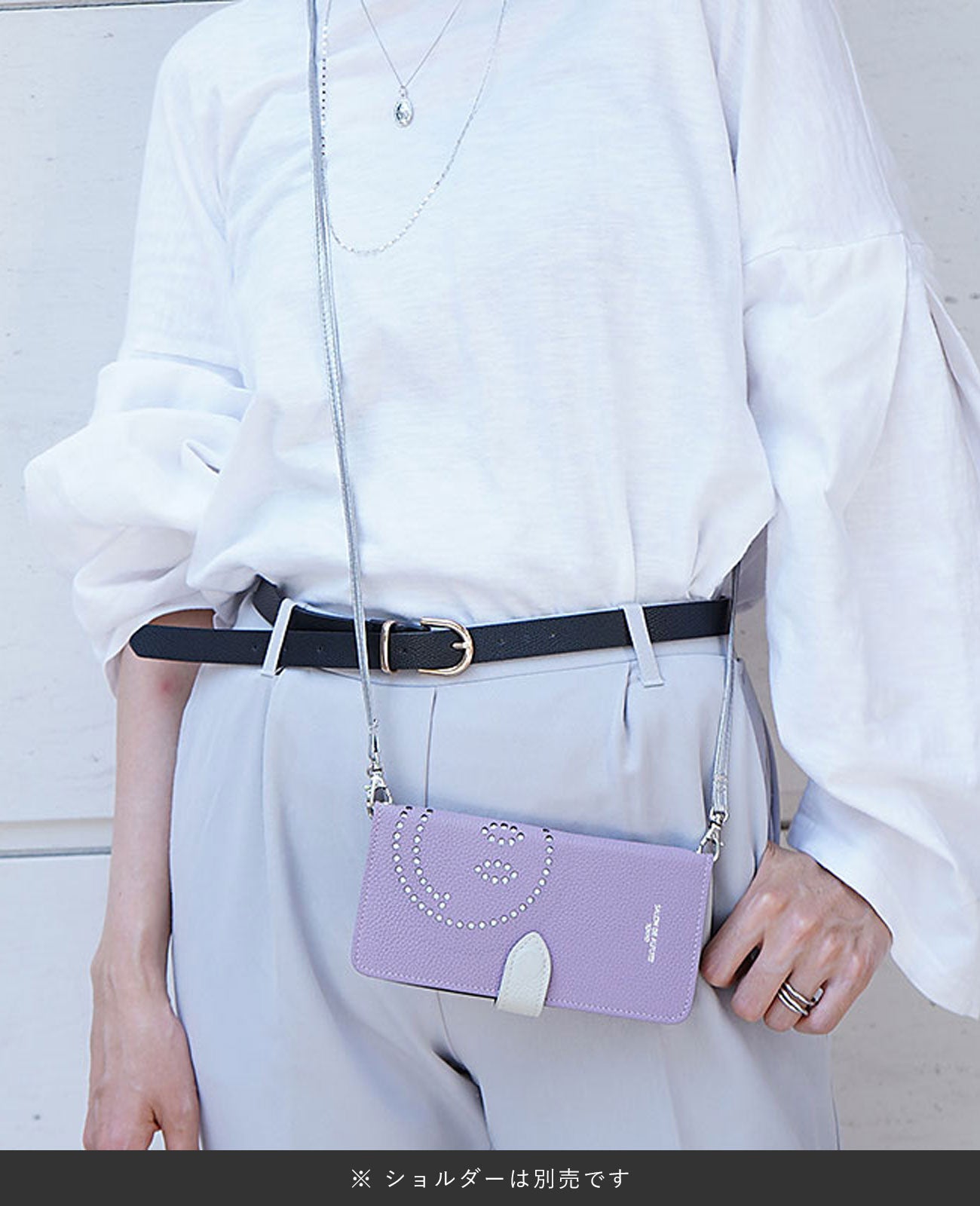 スマイル パンチング 多機種対応 手帳型スマホケース スペインカーフVer. 1665-sc