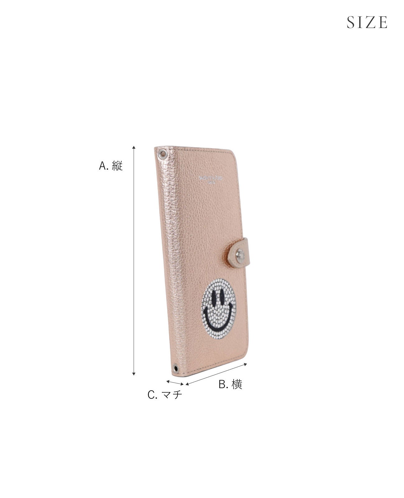 スマイル 多機種対応 手帳型スマホケース 1683