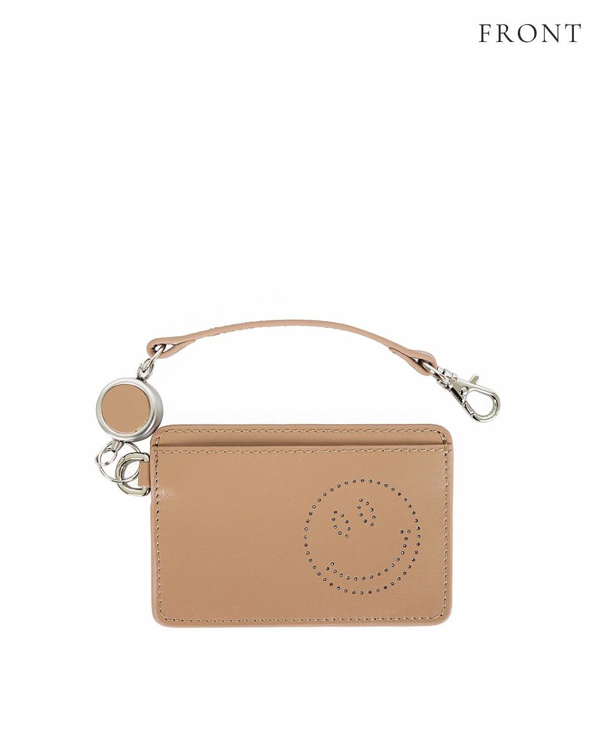 スマイルパンチング リール付きパスケース 1703