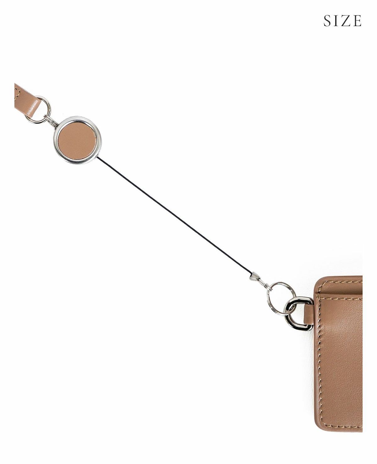 スマイルパンチング リール付きパスケース 1703