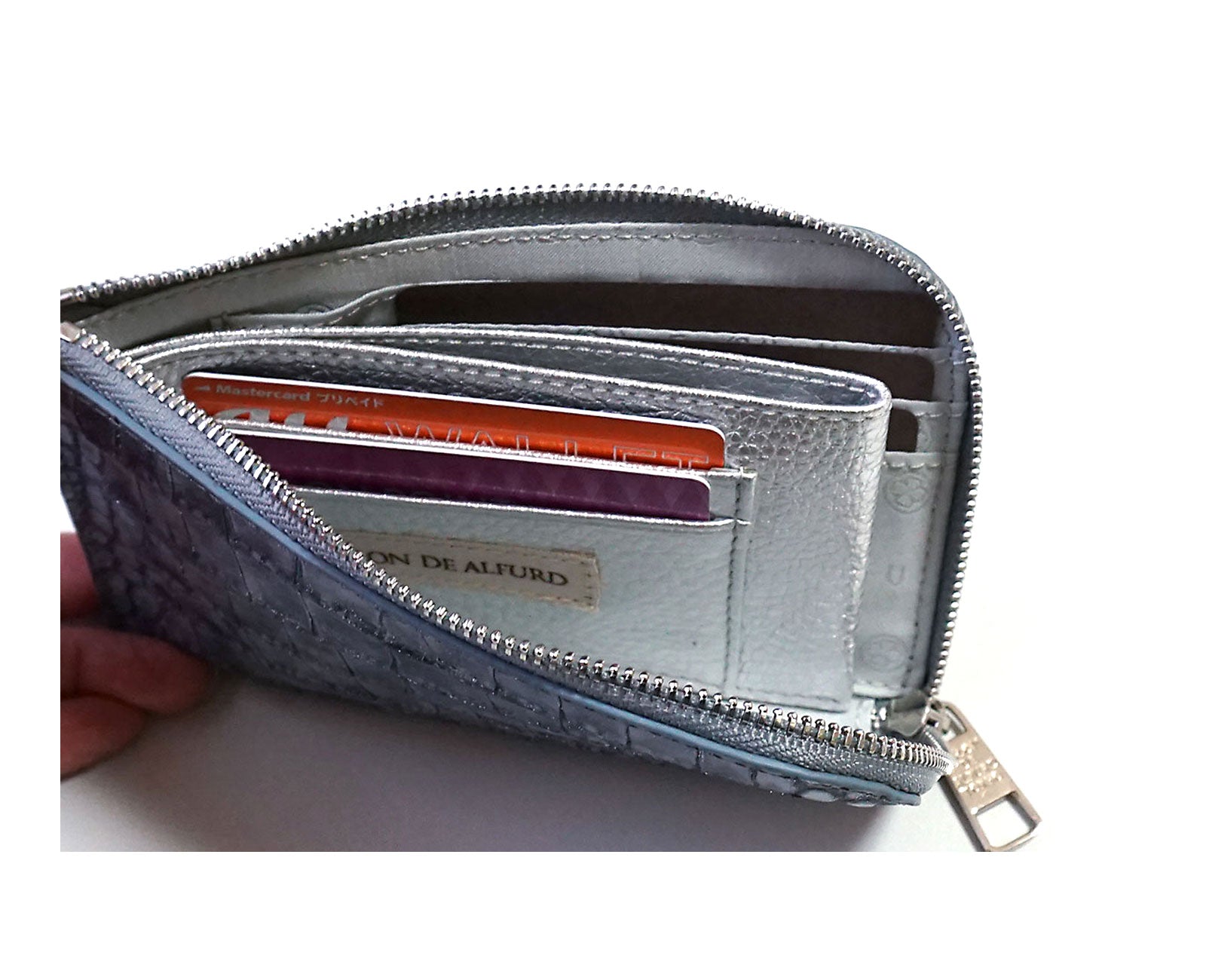 20%OFF  [OUTLET] キャリーL字ミニ財布 グリッタークロコ型押しレザー1571-gli-02