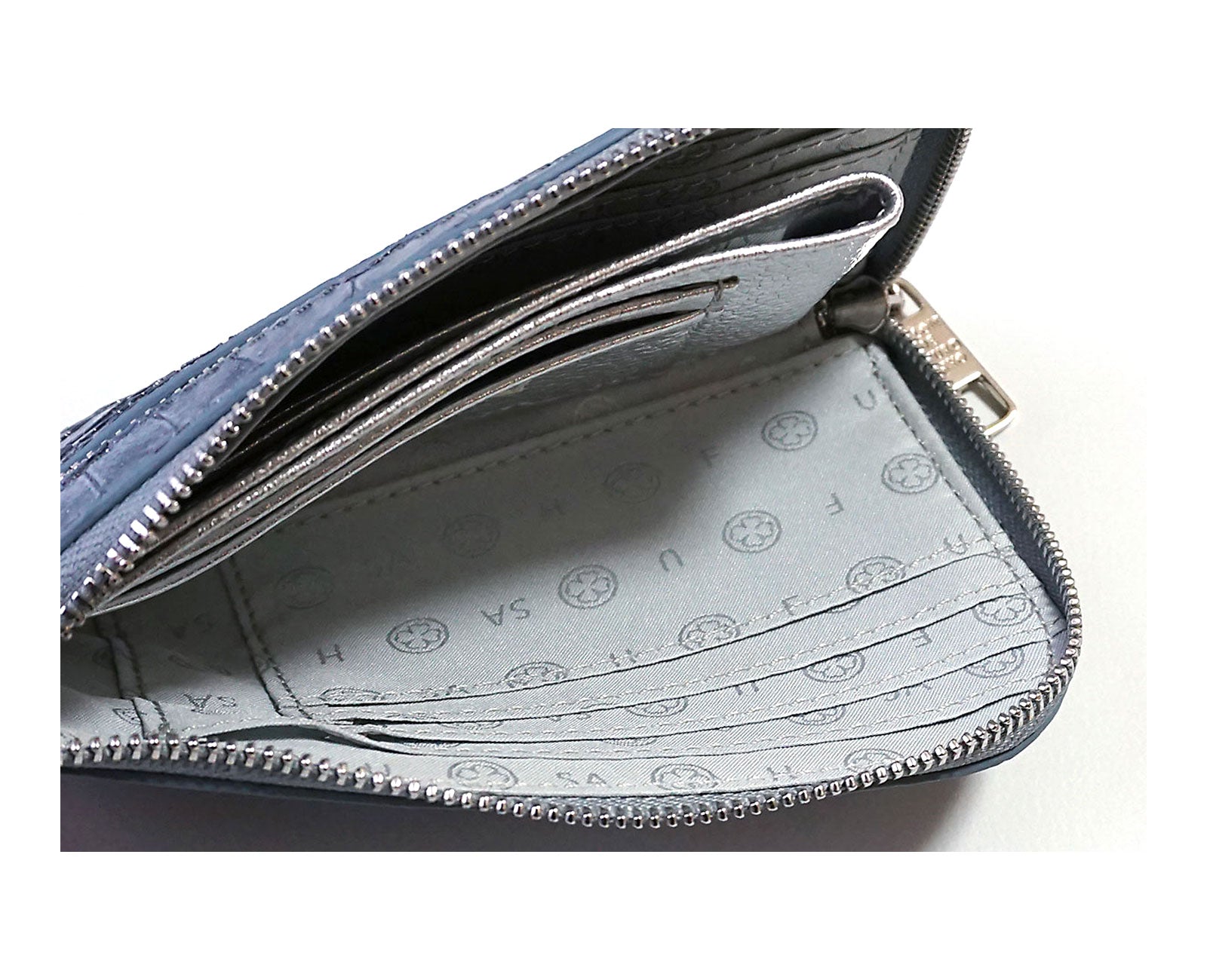 20%OFF  [OUTLET] キャリーL字ミニ財布 グリッタークロコ型押しレザー1571-gli-02
