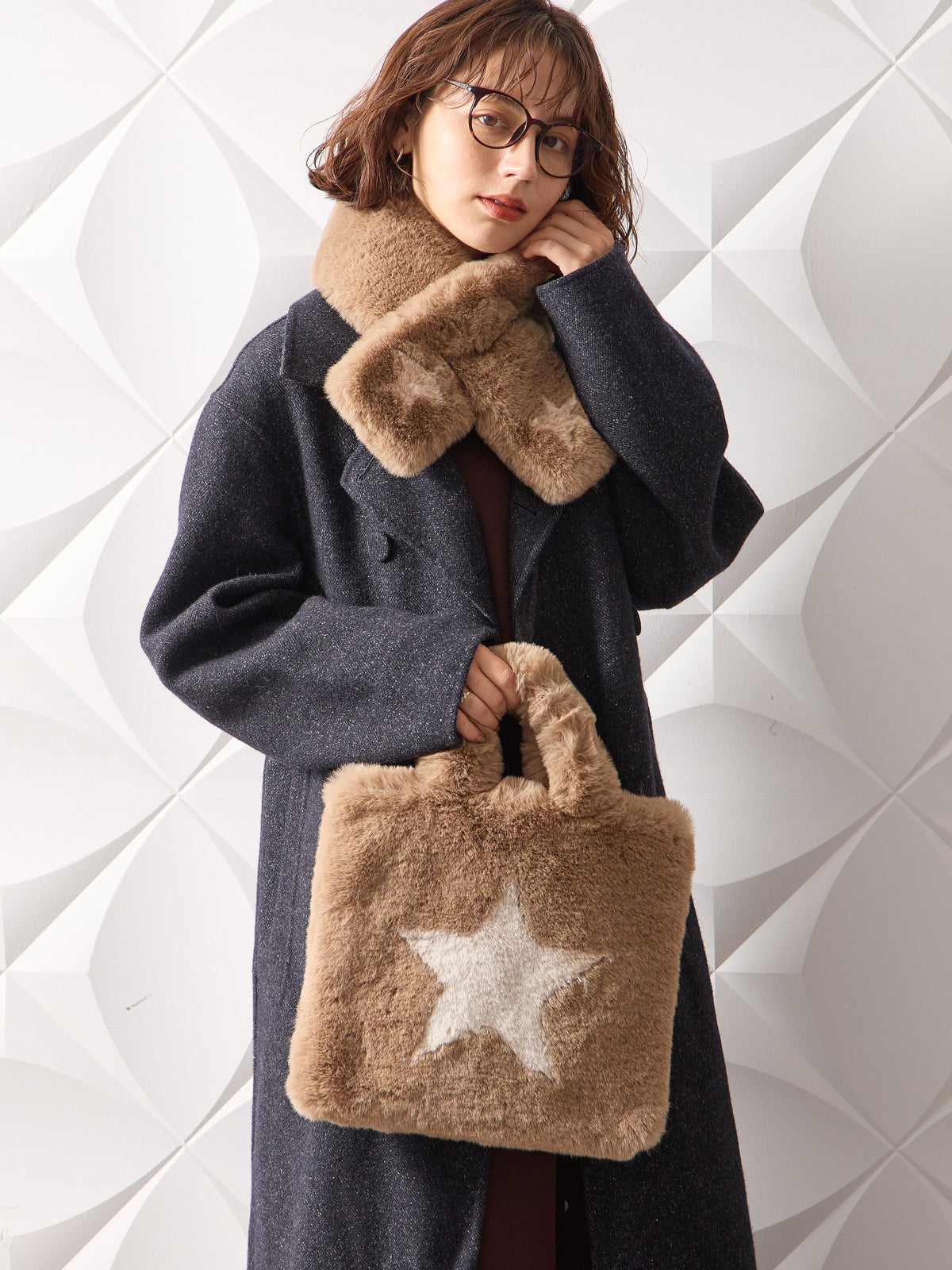 モデル着用カラー：モカ ※マフラーは別売りです