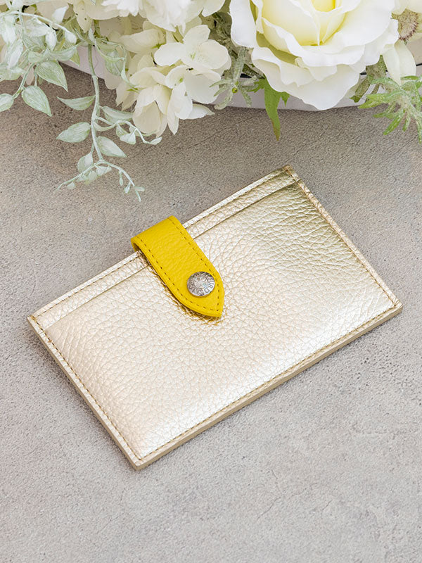 フラップ付 ミニフラグメントウォレット イタリアンシュリンク型押し