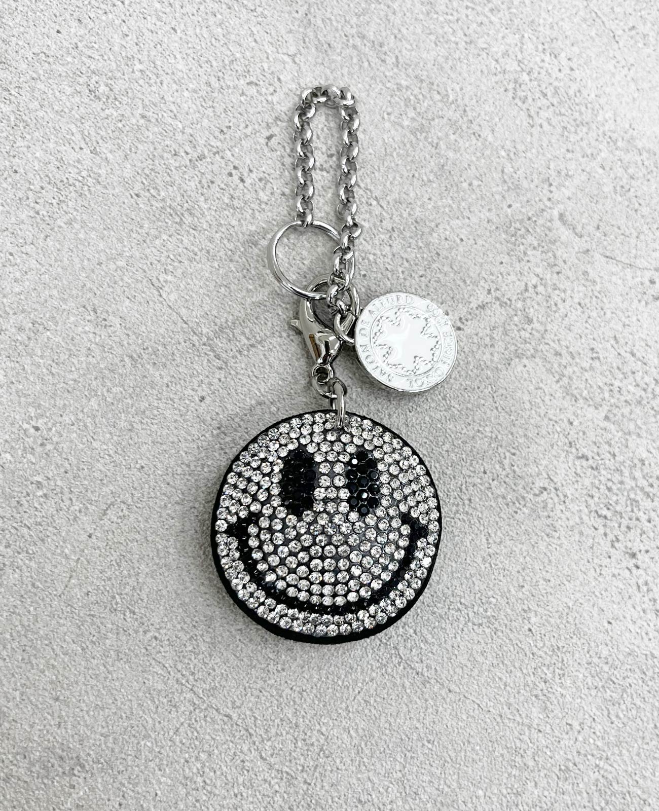 スマイル バッグチャーム  ラインストーン（クリスタル） ミニサイズ 1737