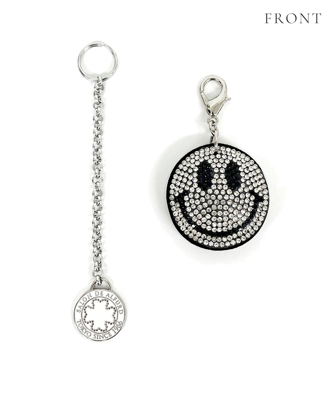 スマイル バッグチャーム  ラインストーン（クリスタル） ミニサイズ 1737