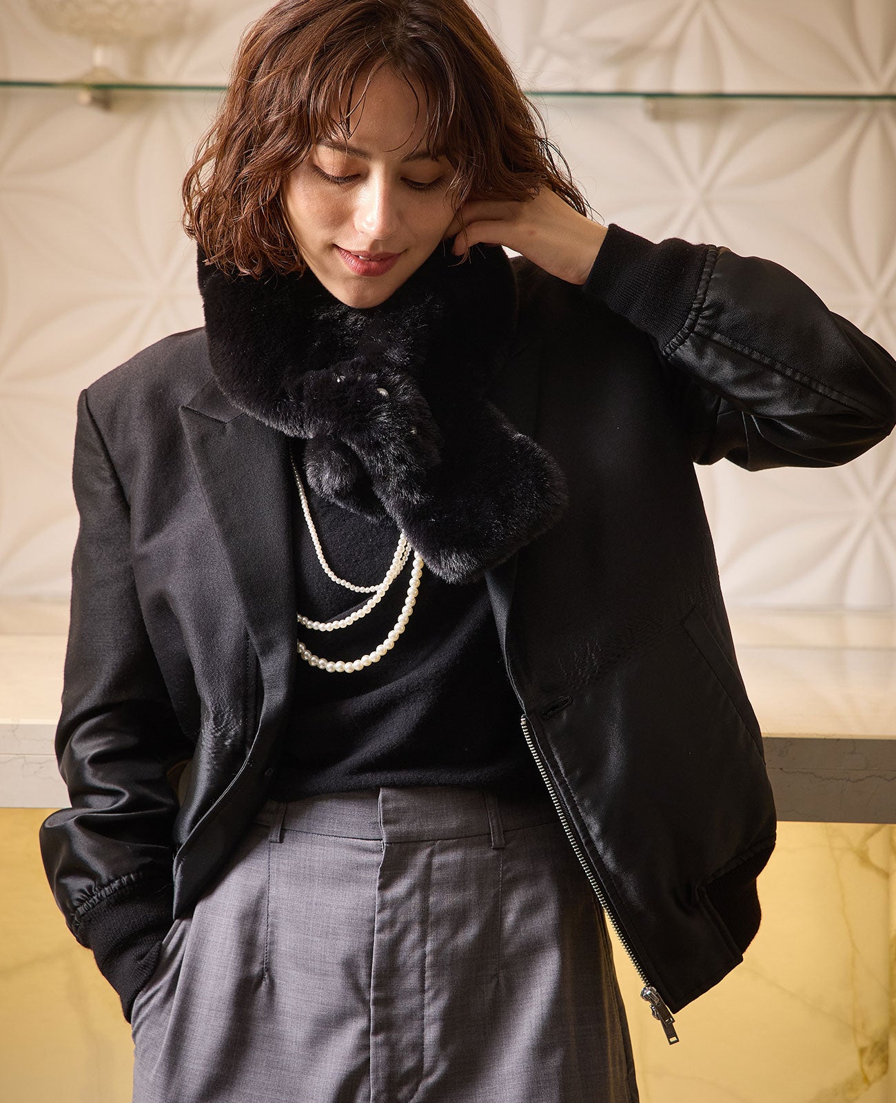 モデル着用カラー：ブラック