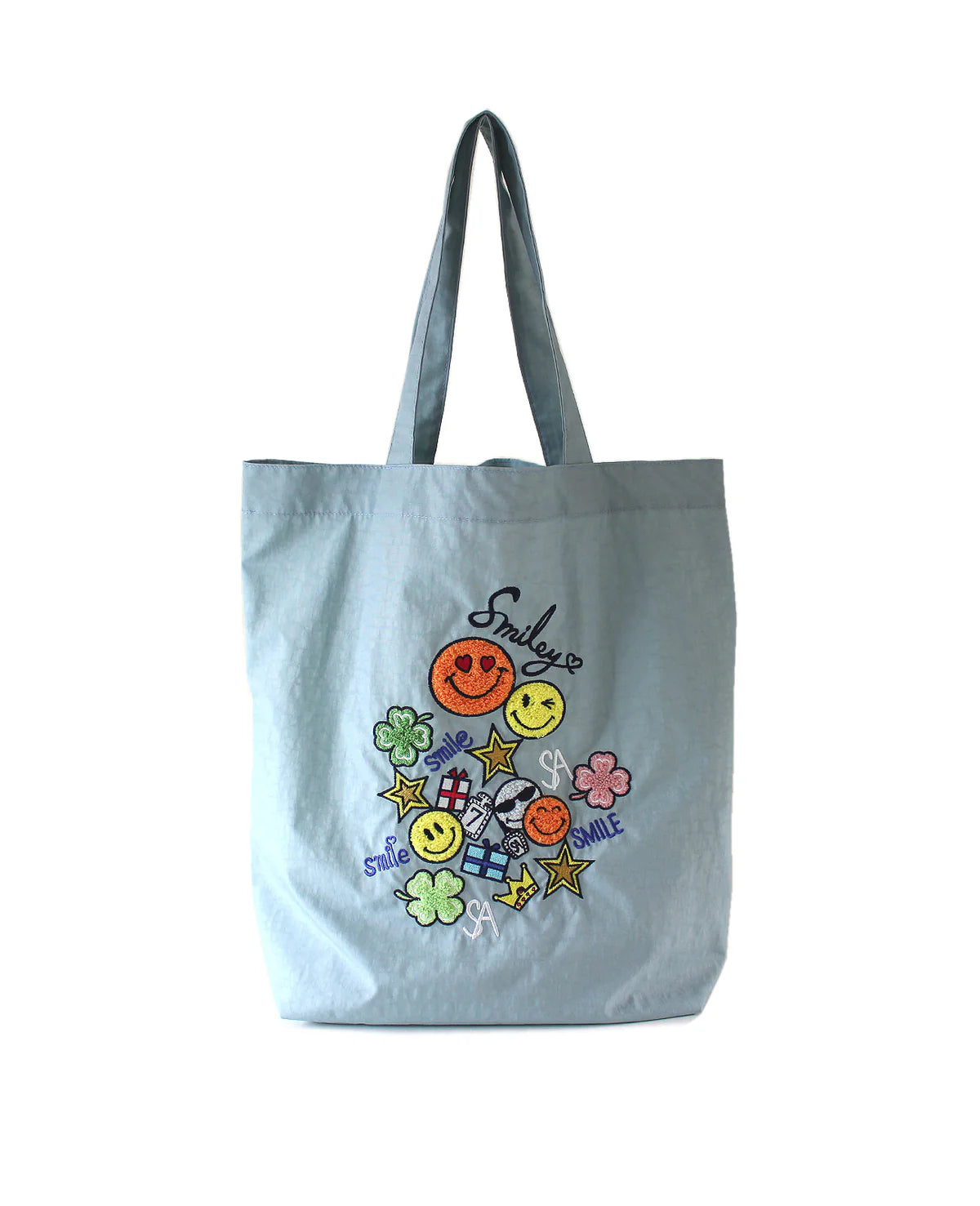 10%off [OUTLET] スマイリークローバー刺繍エコバッグ 1807-02