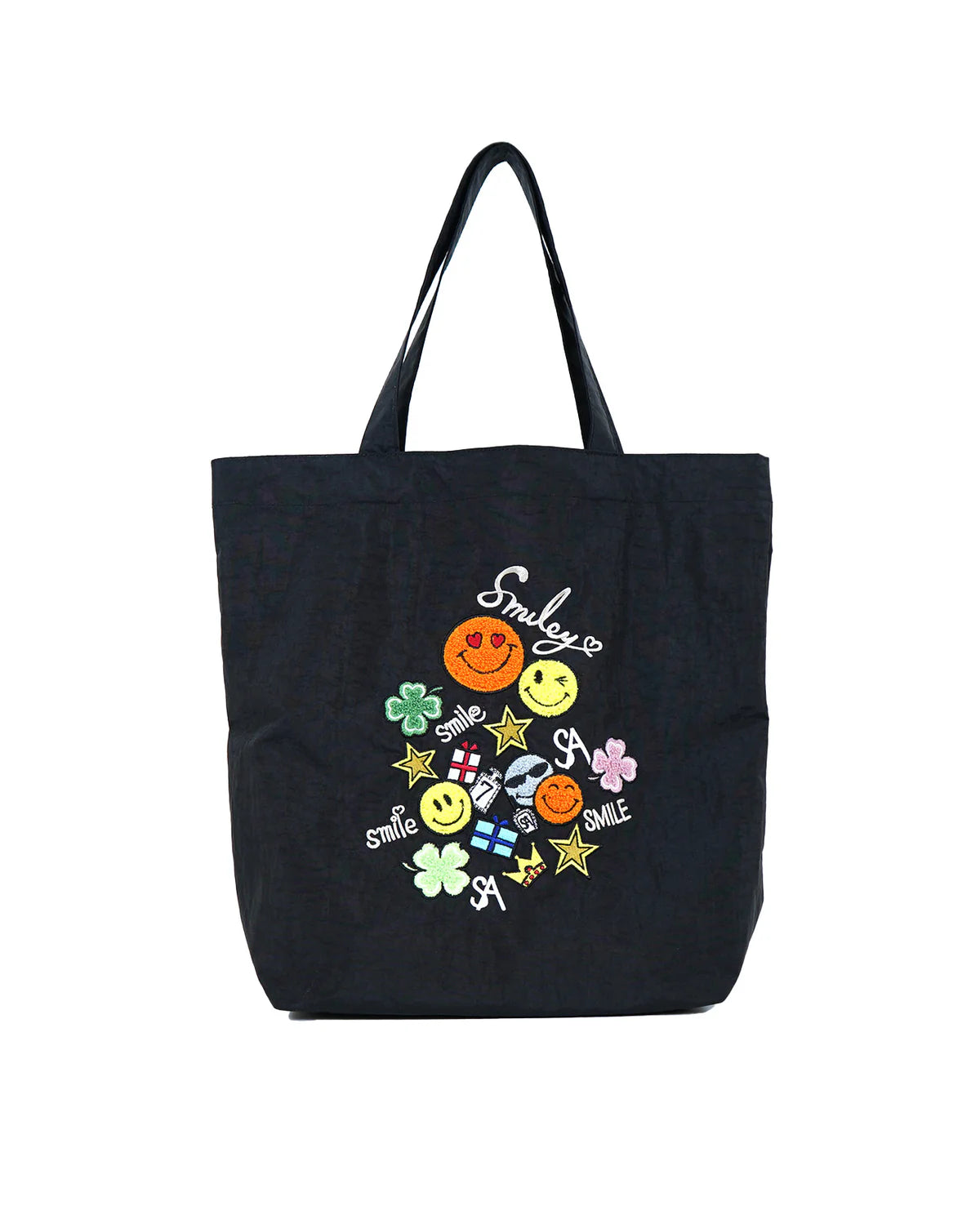 10%off [OUTLET] スマイリークローバー刺繍エコバッグ 1807-02