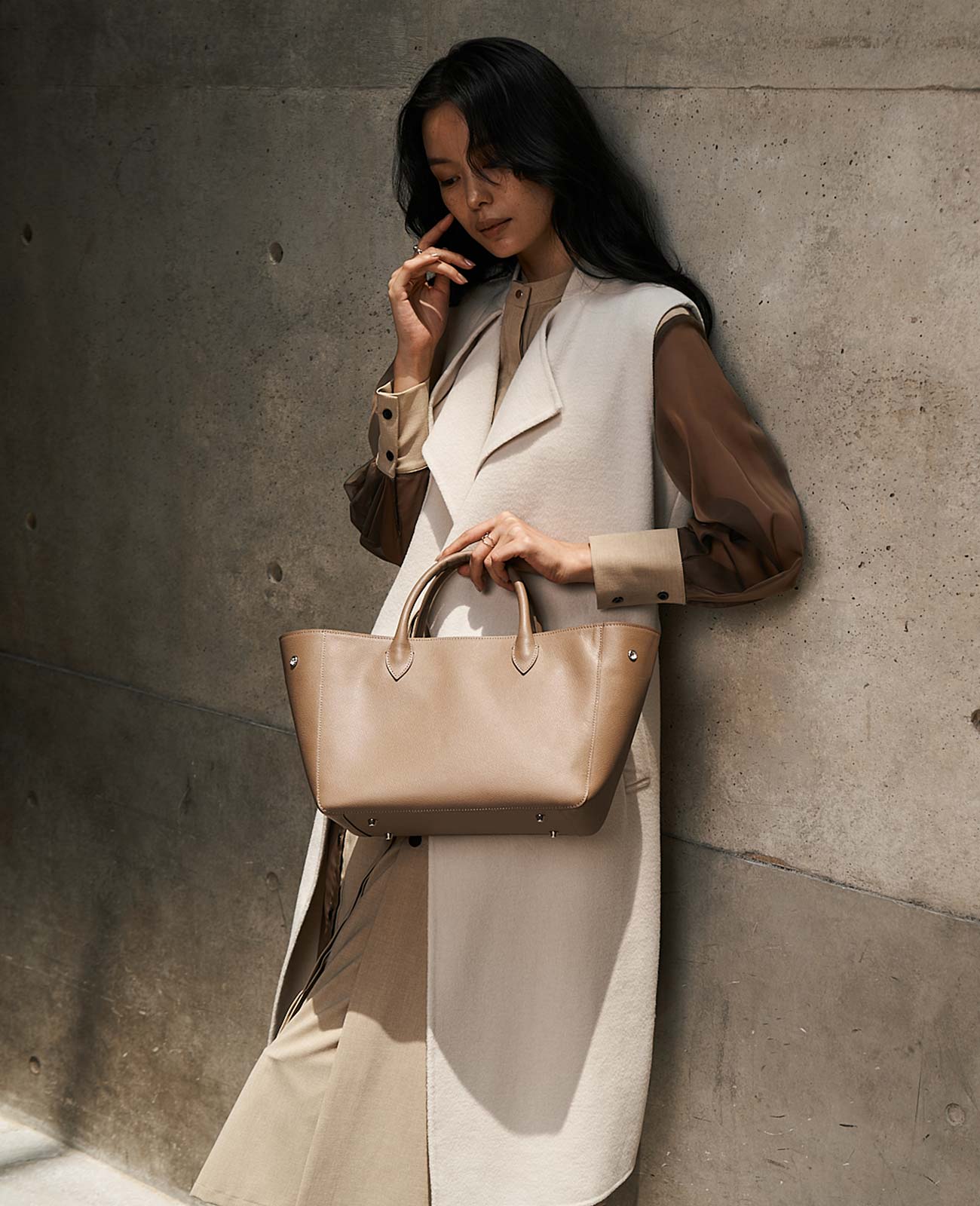 モデル着用カラー：トープ