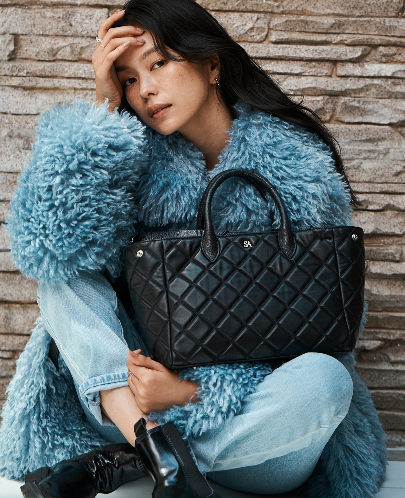 ✨高級✨タンスティング　ビジネス　ハンド　ショルダー　シボ革　2way ネイビー サロアフェール 2WAY ボストンバッグ テネラ 1950-stn
