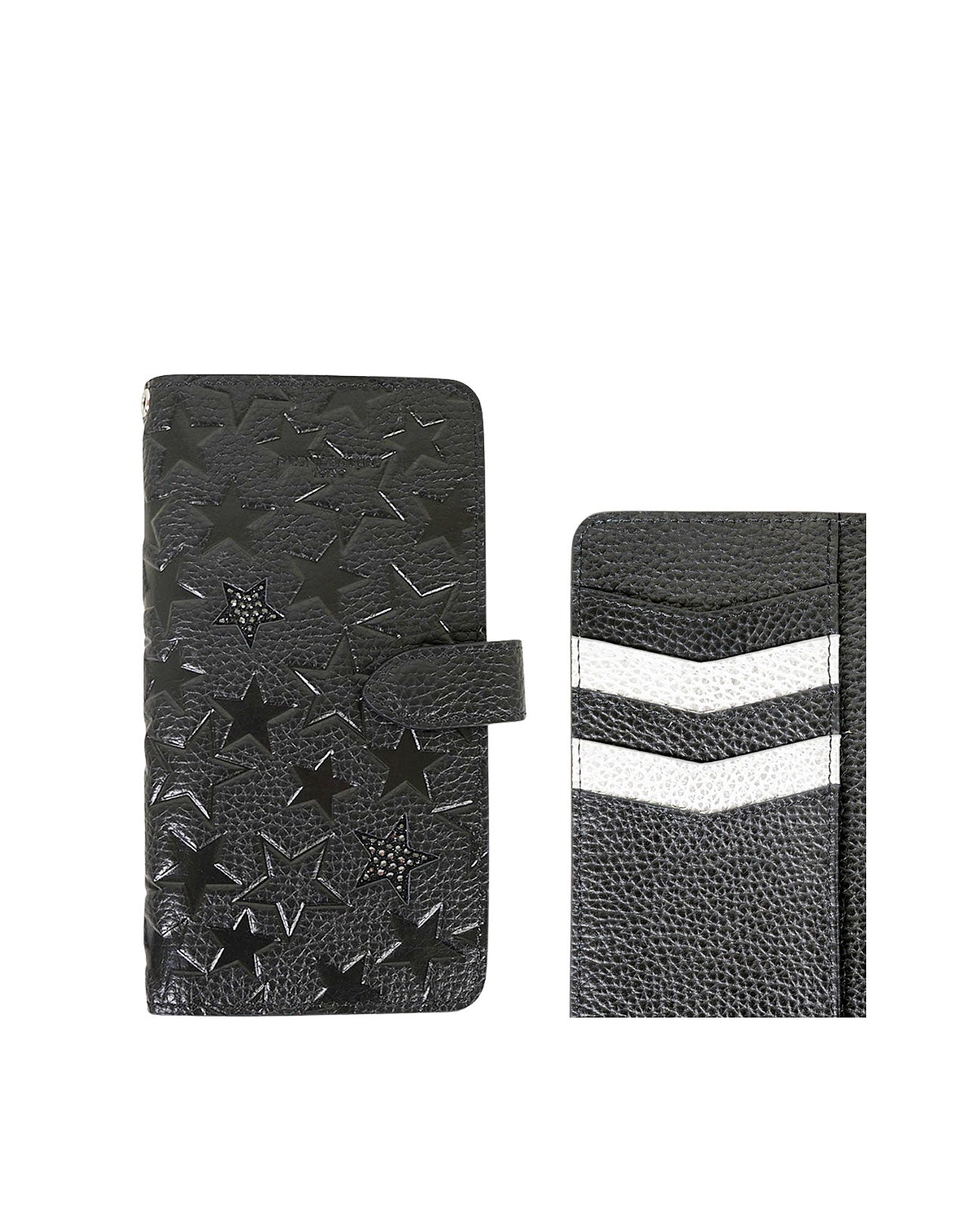 クリスタル付スター多機種対応 スマホケース 1987