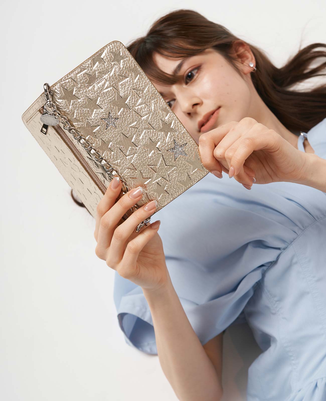 クリスタル付スター多機種対応 スマホケース 1987