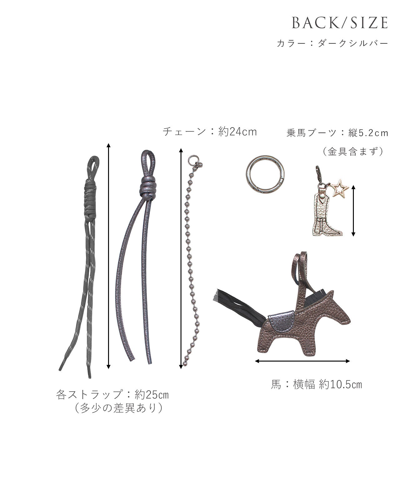 BACK/SIZE（ダークシルバー）