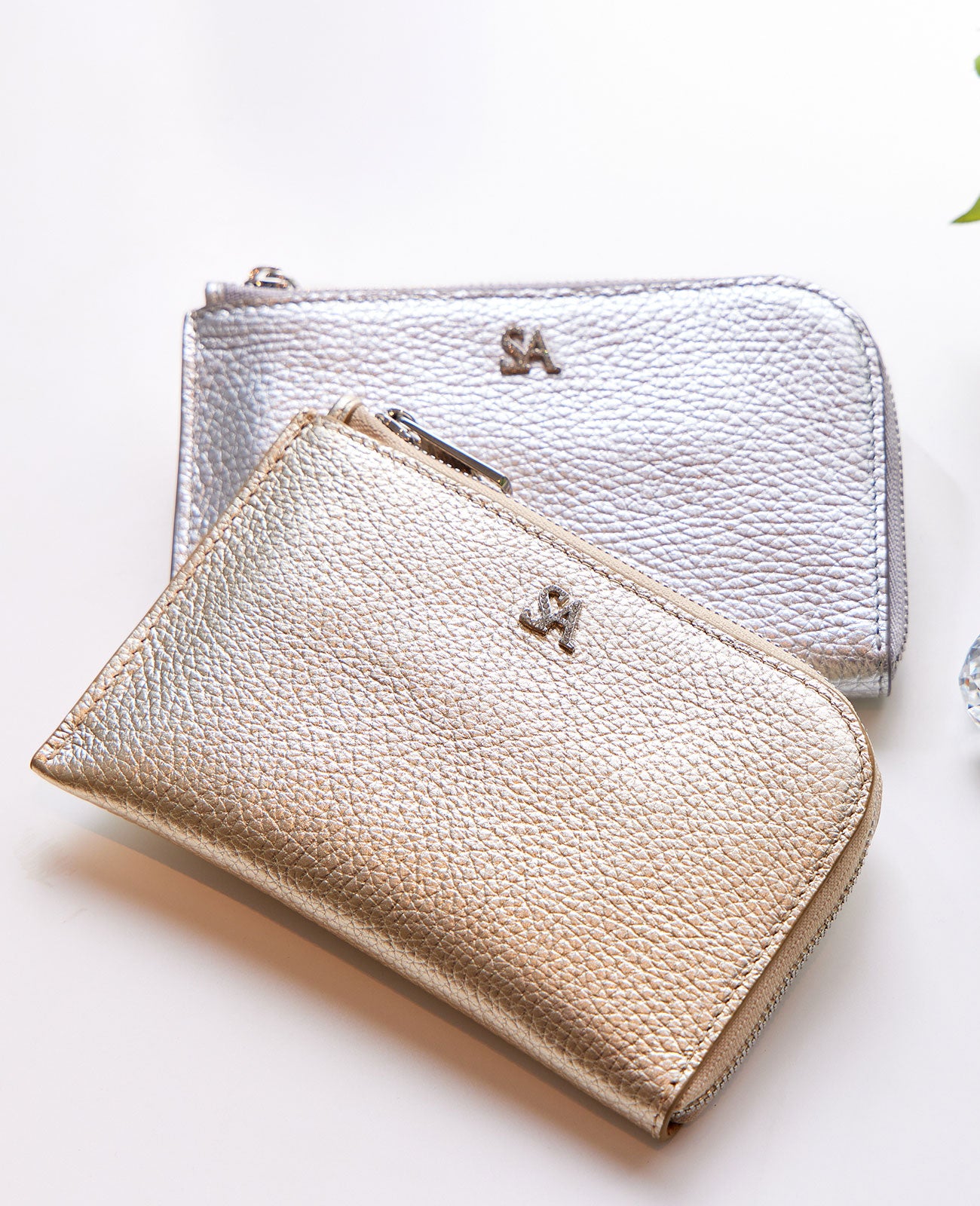 L字ファスナー ミニ財布 SAロゴ入り 1819-sa