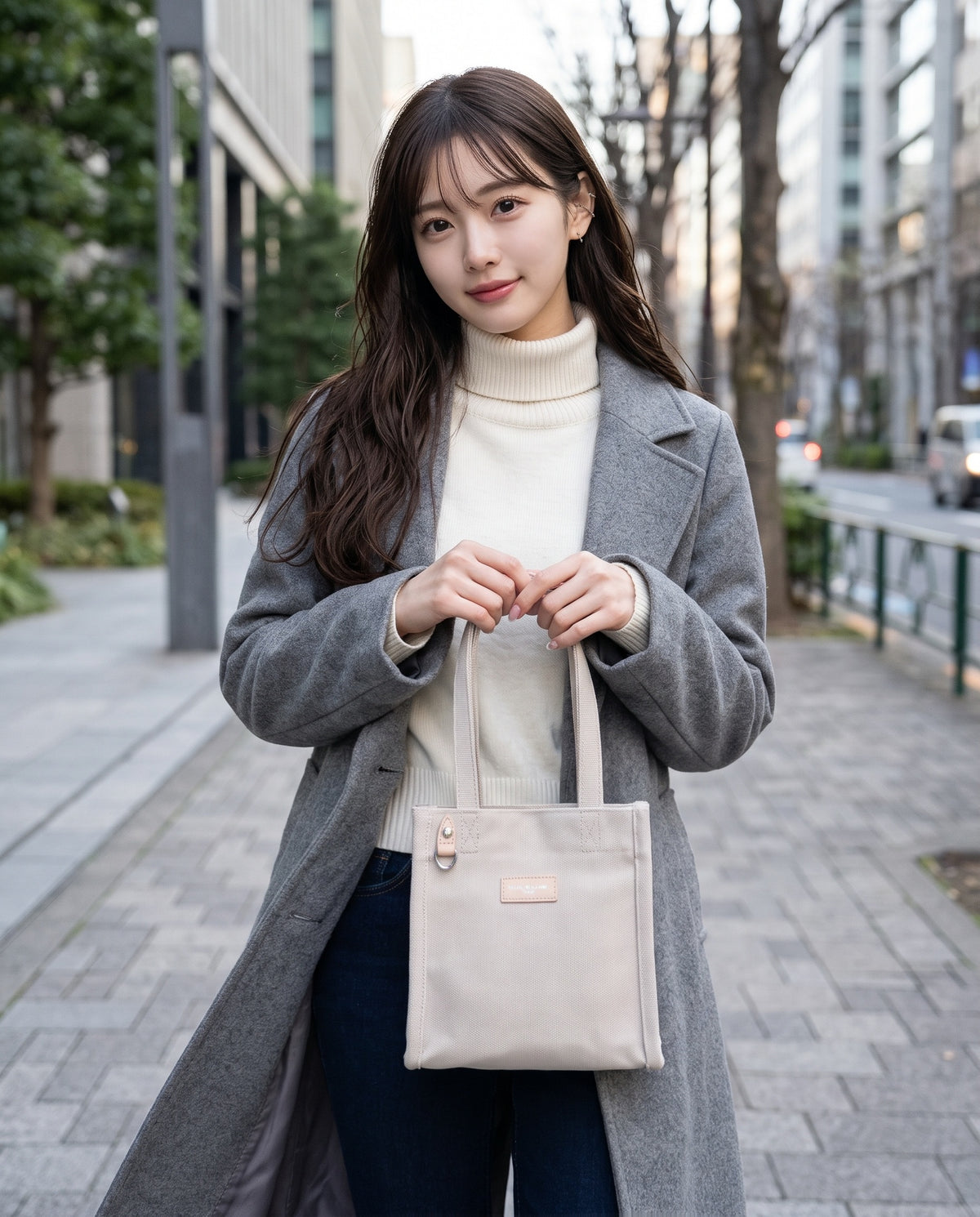 モデル着用カラー：グレージュ×ペールピンク ※画像はイメージです。（AI画像を含む）