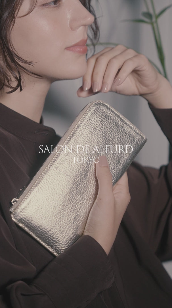 サロンドアルファード L字ファスナー ゴールド 長財布 1820