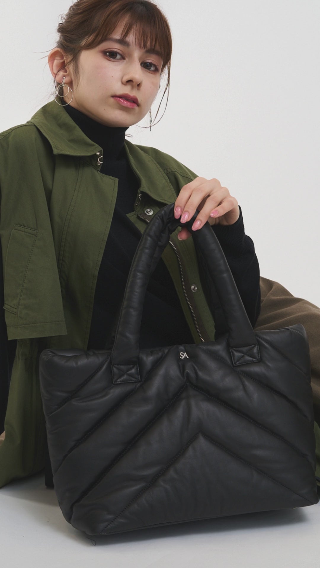 SAロゴ キルティングトート シープレザー 1952