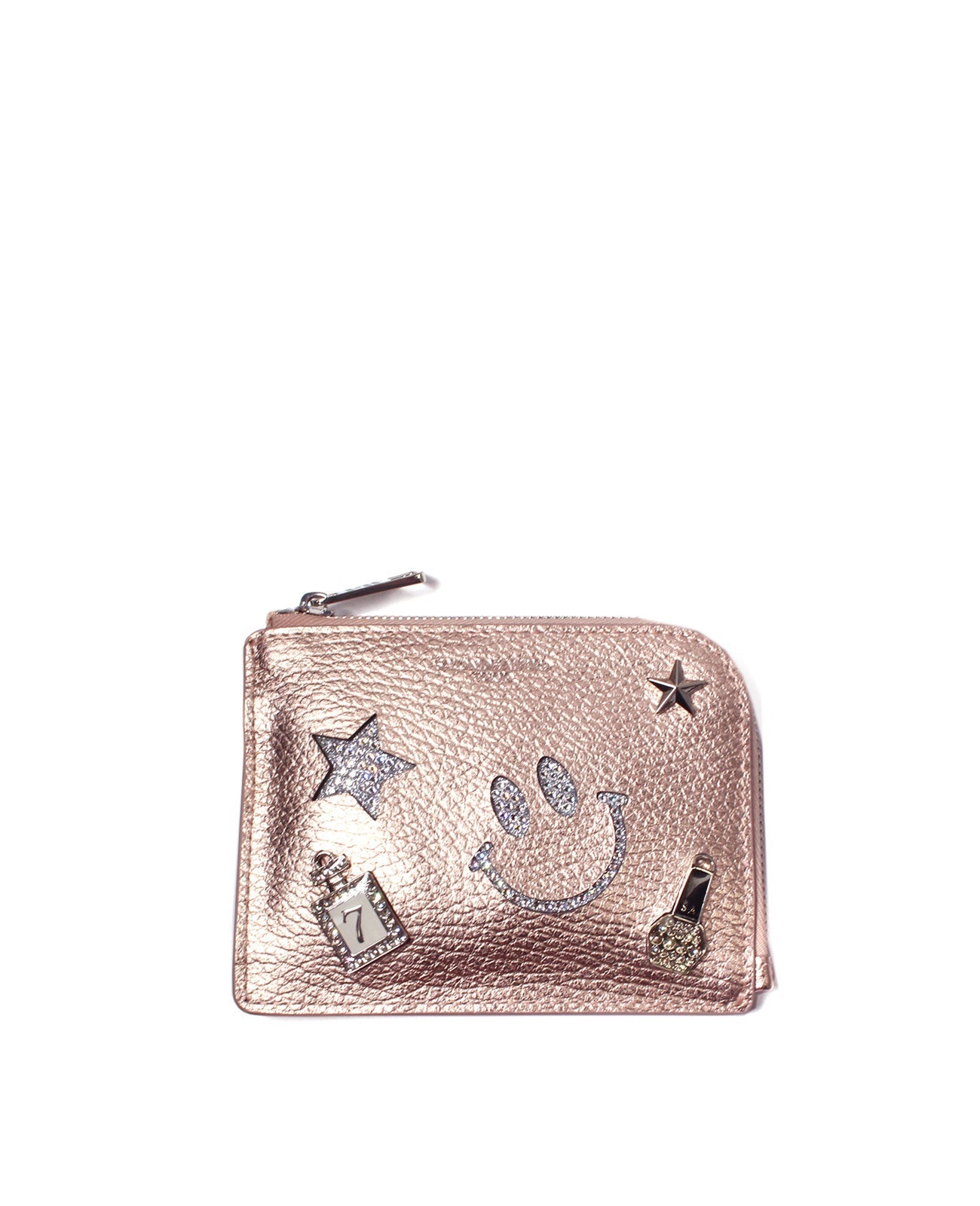 サロンドアルファード⭐︎ルクーチェ L字ファスナー マイクロマルチウォレット⭐︎ロゼ サロンドアルファード⭐︎ルクーチェ L字ファスナー マイクロ