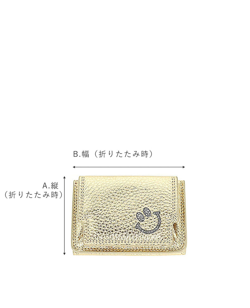 1564-02 [OUTLET]  スマイル ティーフラップ 3つ折りミニ財布