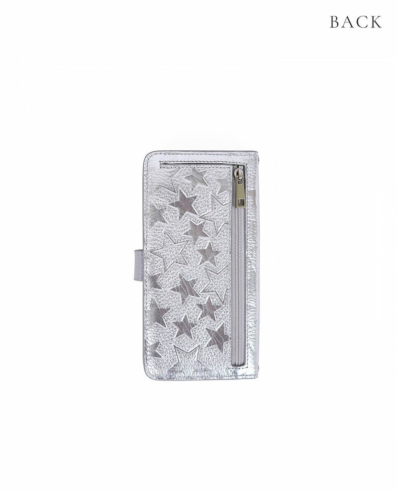 ＜＜ブラックフライデー価格＞＞1704-02 [OUTLET]  クリスタル付き スター 多機種対応スマホケース