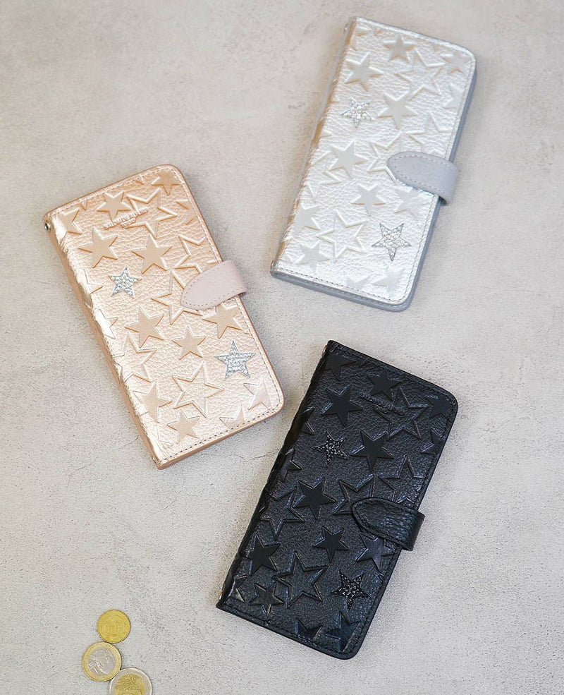 ＜＜ブラックフライデー価格＞＞1704-02 [OUTLET]  クリスタル付き スター 多機種対応スマホケース